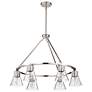 3_Nuvo Gianna 30" Wide Brushed Nickel 6 Light Chandelier more views