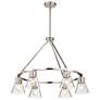 4_Nuvo Gianna 30" Wide Brushed Nickel 6 Light Chandelier more views