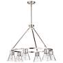 5_Nuvo Gianna 30" Wide Brushed Nickel 6 Light Chandelier more views