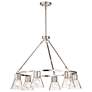 6_Nuvo Gianna 30" Wide Brushed Nickel 6 Light Chandelier more views