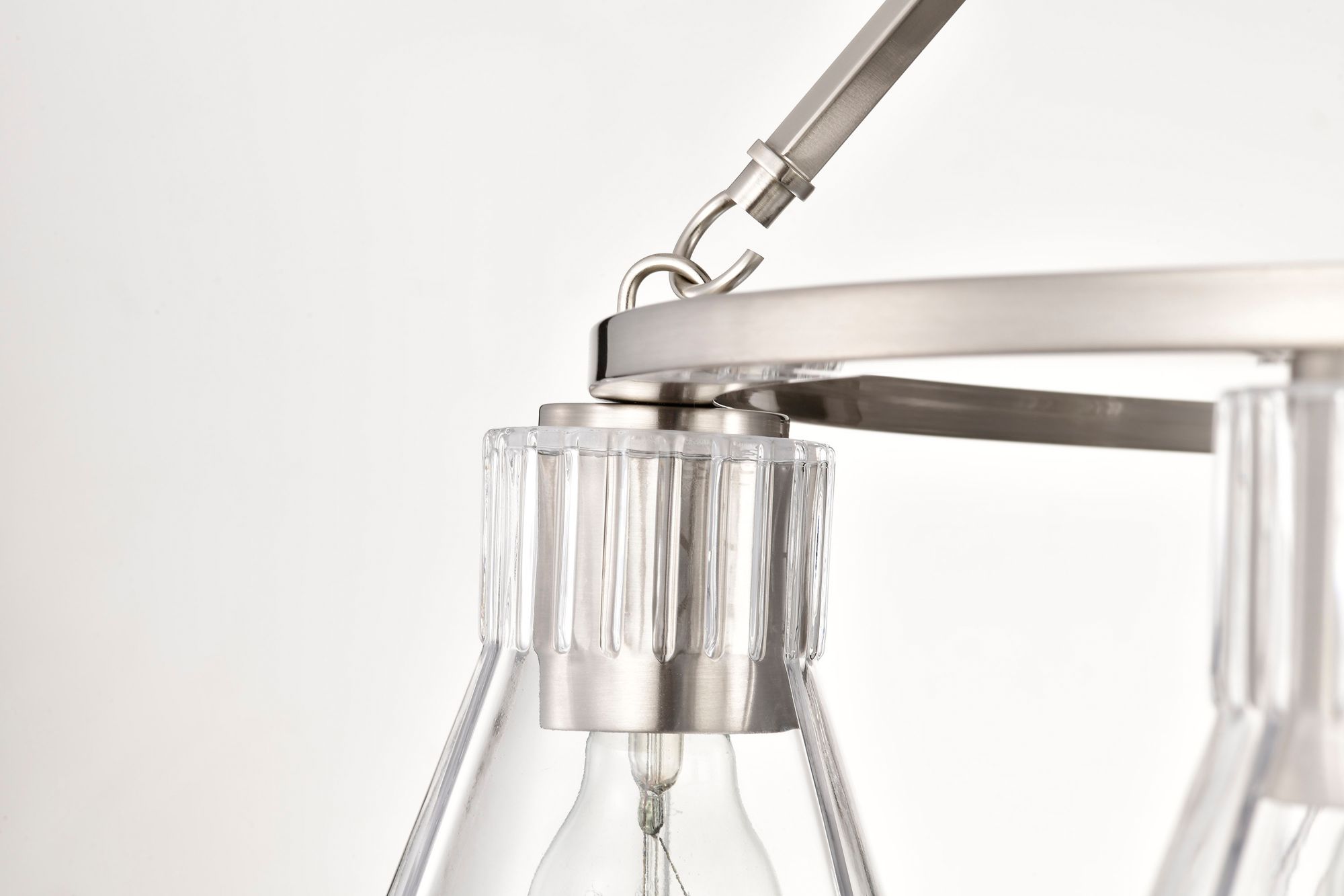 Nuvo Gianna 30" Wide Brushed Nickel 6 Light Chandelier