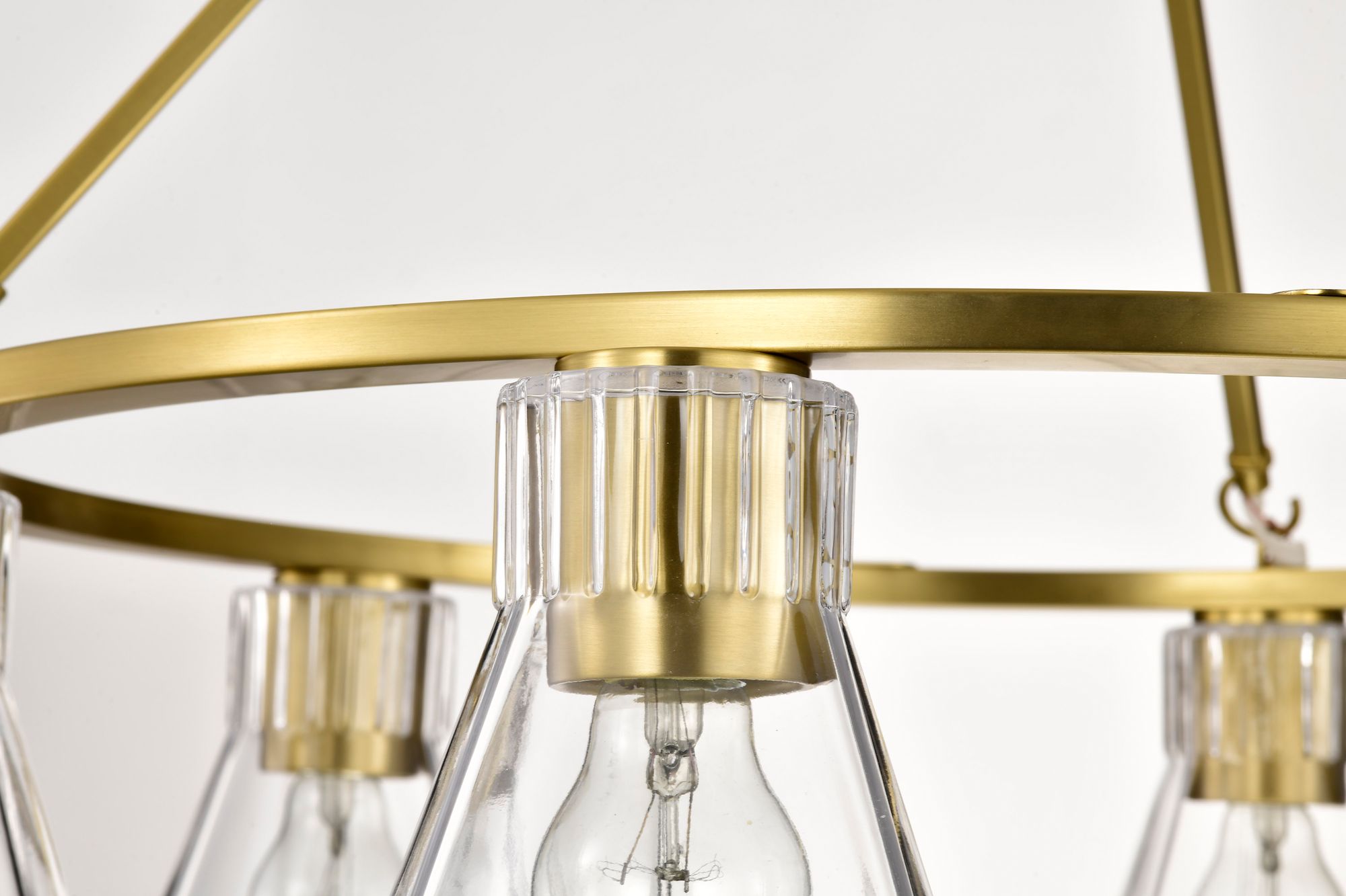 Nuvo Gianna 30" Wide Vintage Brass 6 Light Chandelier