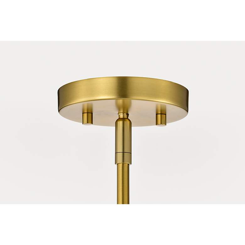 Image 7 Nuvo Gianna 30" Wide Vintage Brass 6 Light Chandelier more views