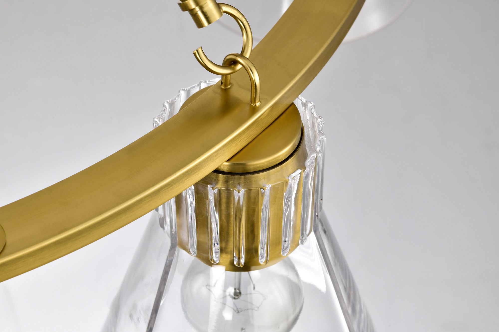 Nuvo Gianna 30" Wide Vintage Brass 6 Light Chandelier