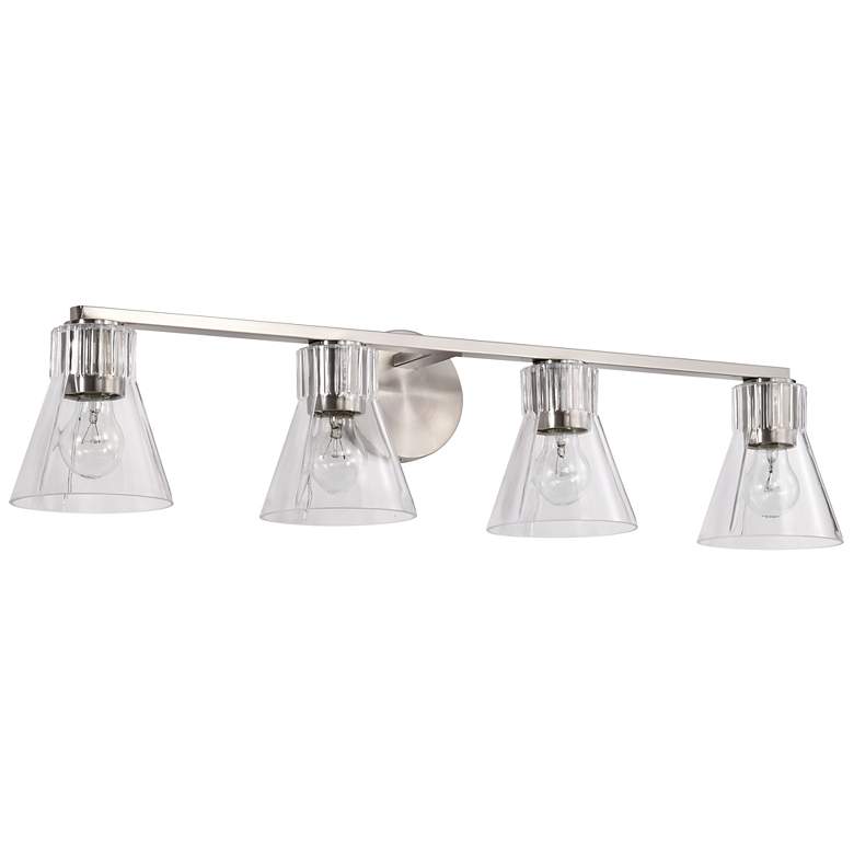 Image 1 Nuvo Gianna 33" Wide Brushed Nickel 4 Light Vanity