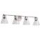 Nuvo Gianna 33" Wide Brushed Nickel 4 Light Vanity