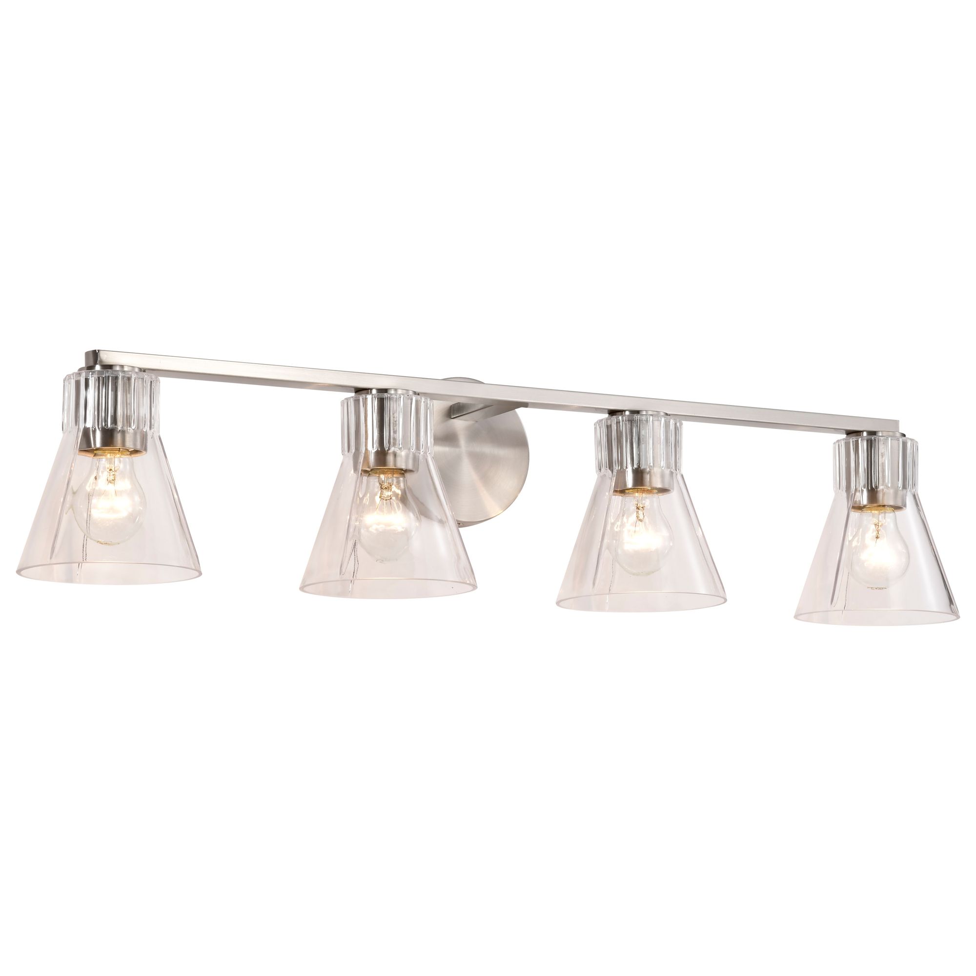 Image 2 Nuvo Gianna 33" Wide Brushed Nickel 4 Light Vanity more views