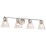 2_Nuvo Gianna 33" Wide Brushed Nickel 4 Light Vanity more views