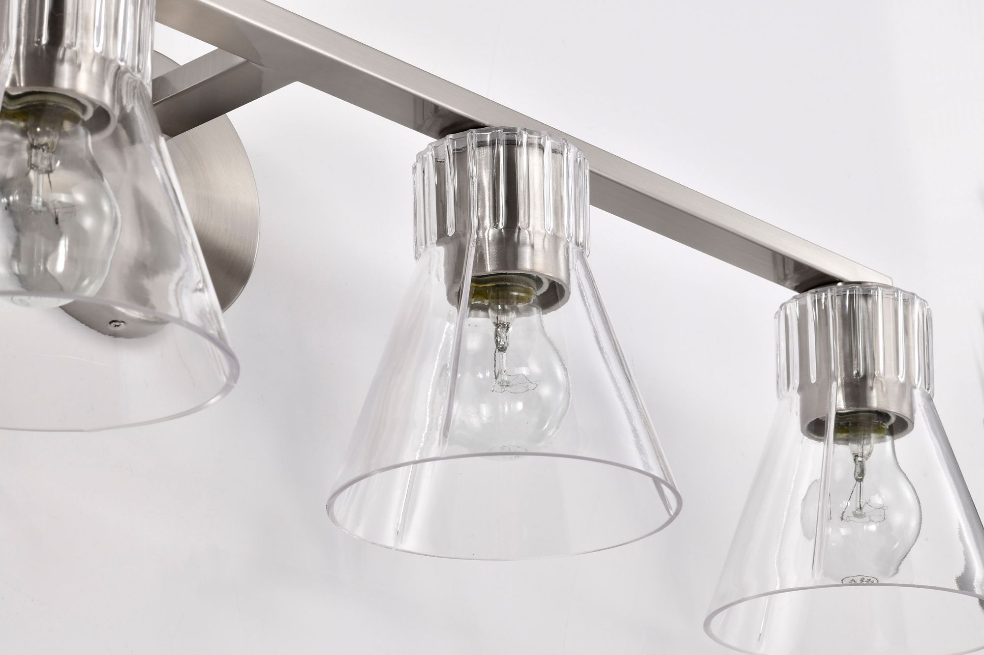 Nuvo Gianna 33" Wide Brushed Nickel 4 Light Vanity