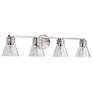 3_Nuvo Gianna 33" Wide Brushed Nickel 4 Light Vanity more views
