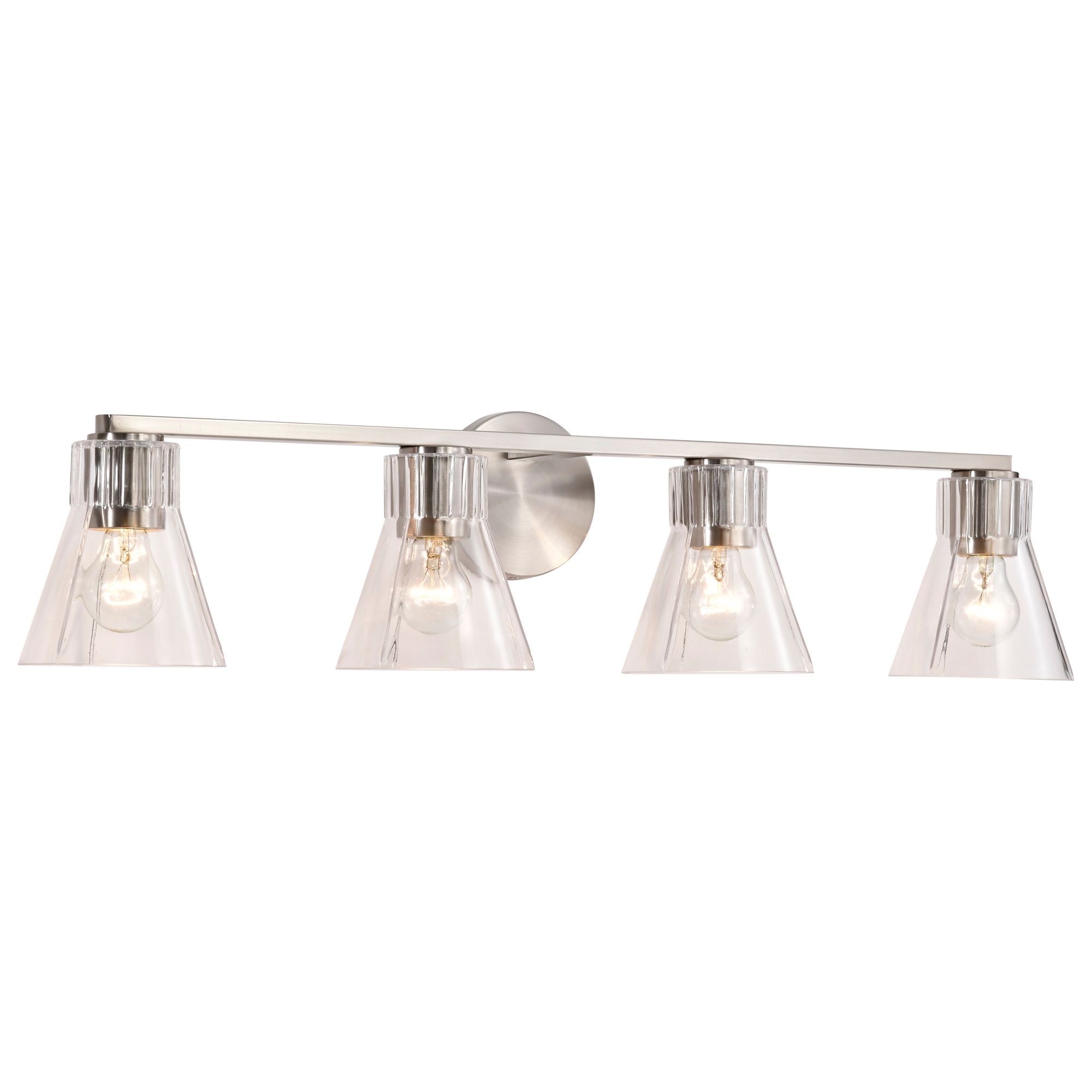 Image 4 Nuvo Gianna 33" Wide Brushed Nickel 4 Light Vanity more views