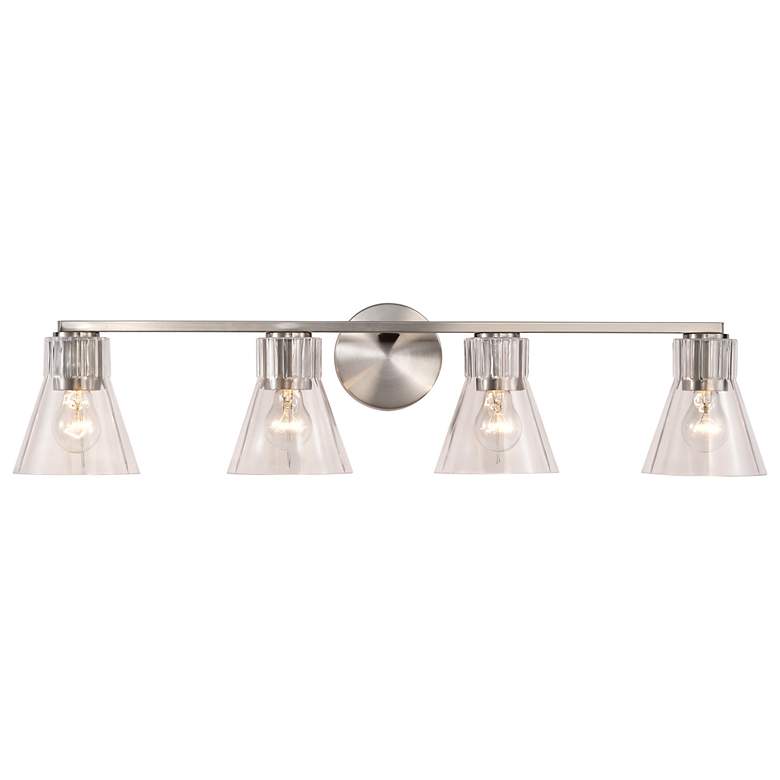 Image 6 Nuvo Gianna 33" Wide Brushed Nickel 4 Light Vanity more views