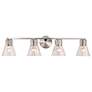 6_Nuvo Gianna 33" Wide Brushed Nickel 4 Light Vanity more views