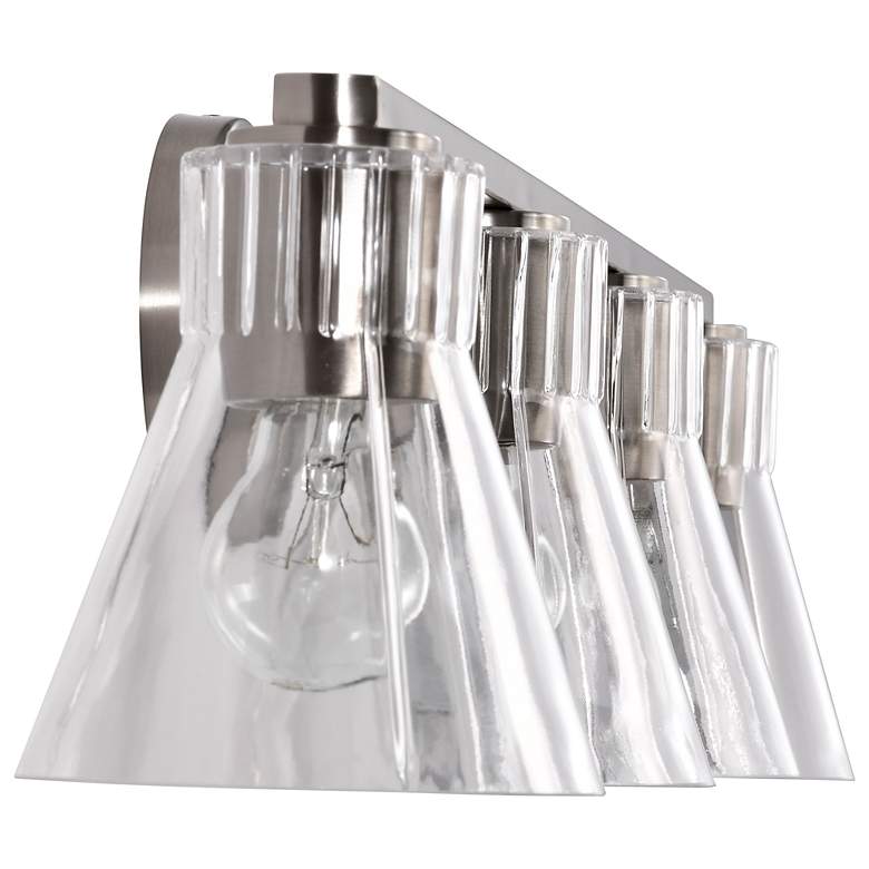 Image 7 Nuvo Gianna 33" Wide Brushed Nickel 4 Light Vanity more views