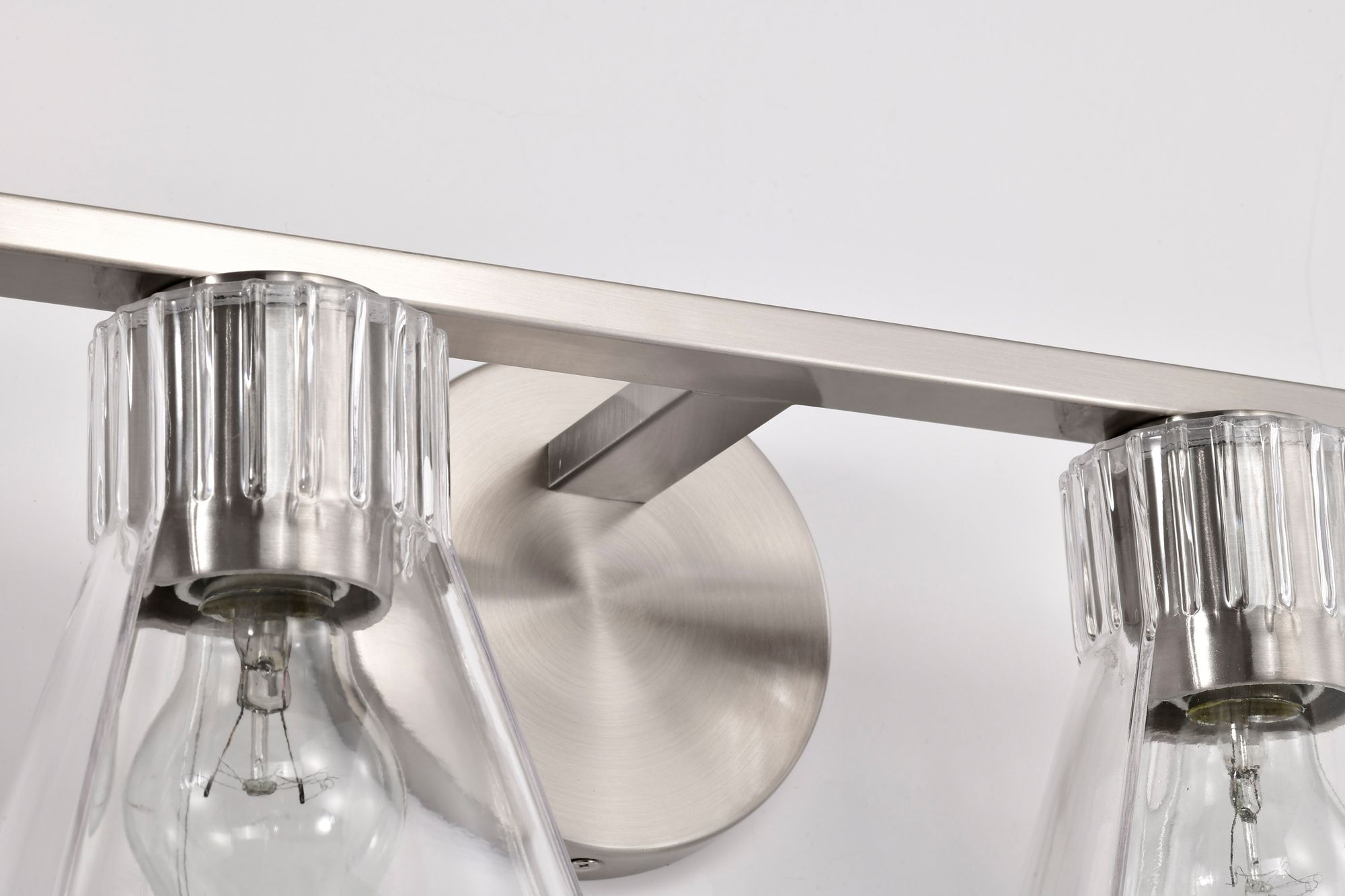 Nuvo Gianna 33" Wide Brushed Nickel 4 Light Vanity