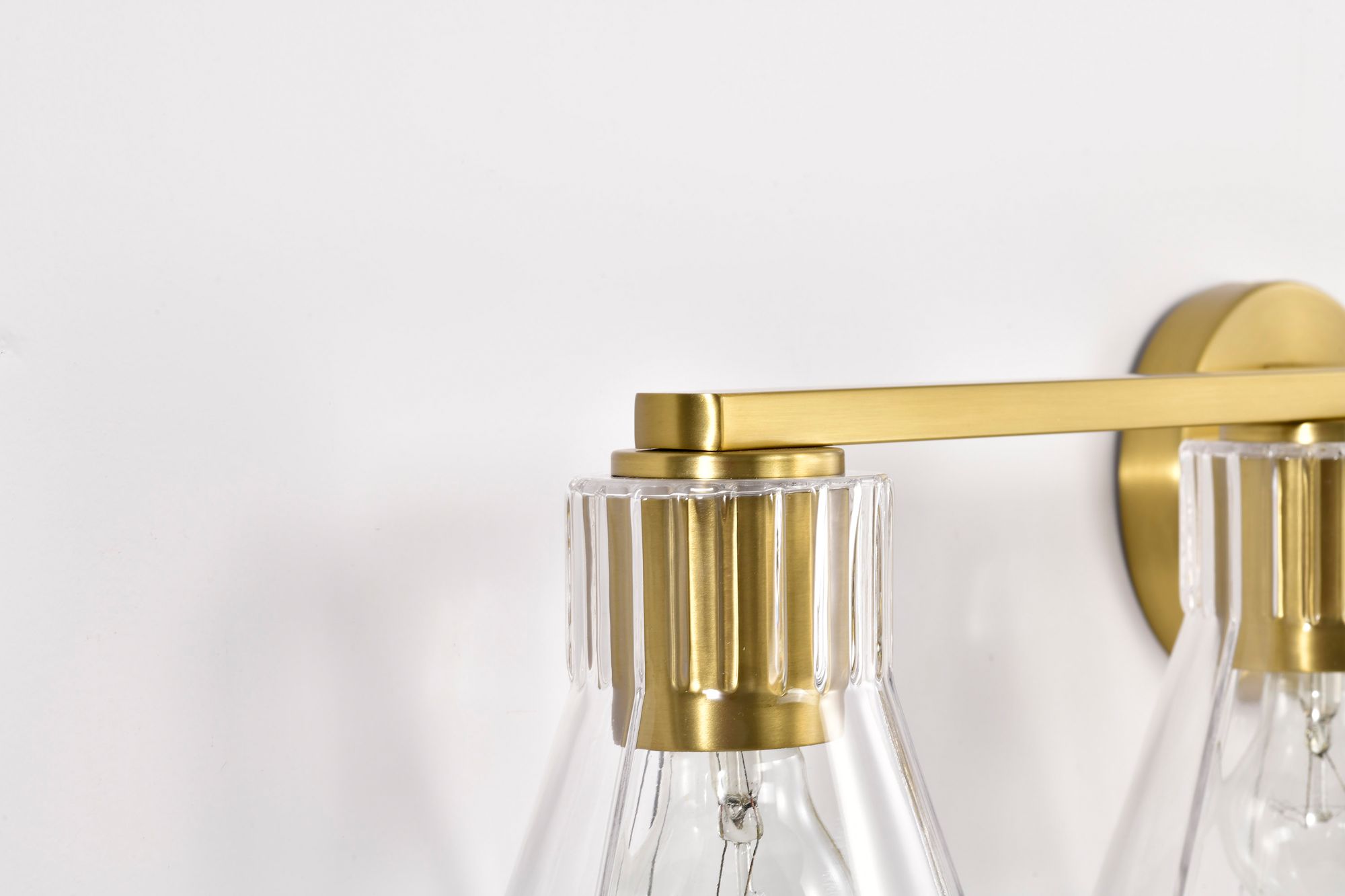 Nuvo Gianna 33" Wide Vintage Brass 4 Light Vanity