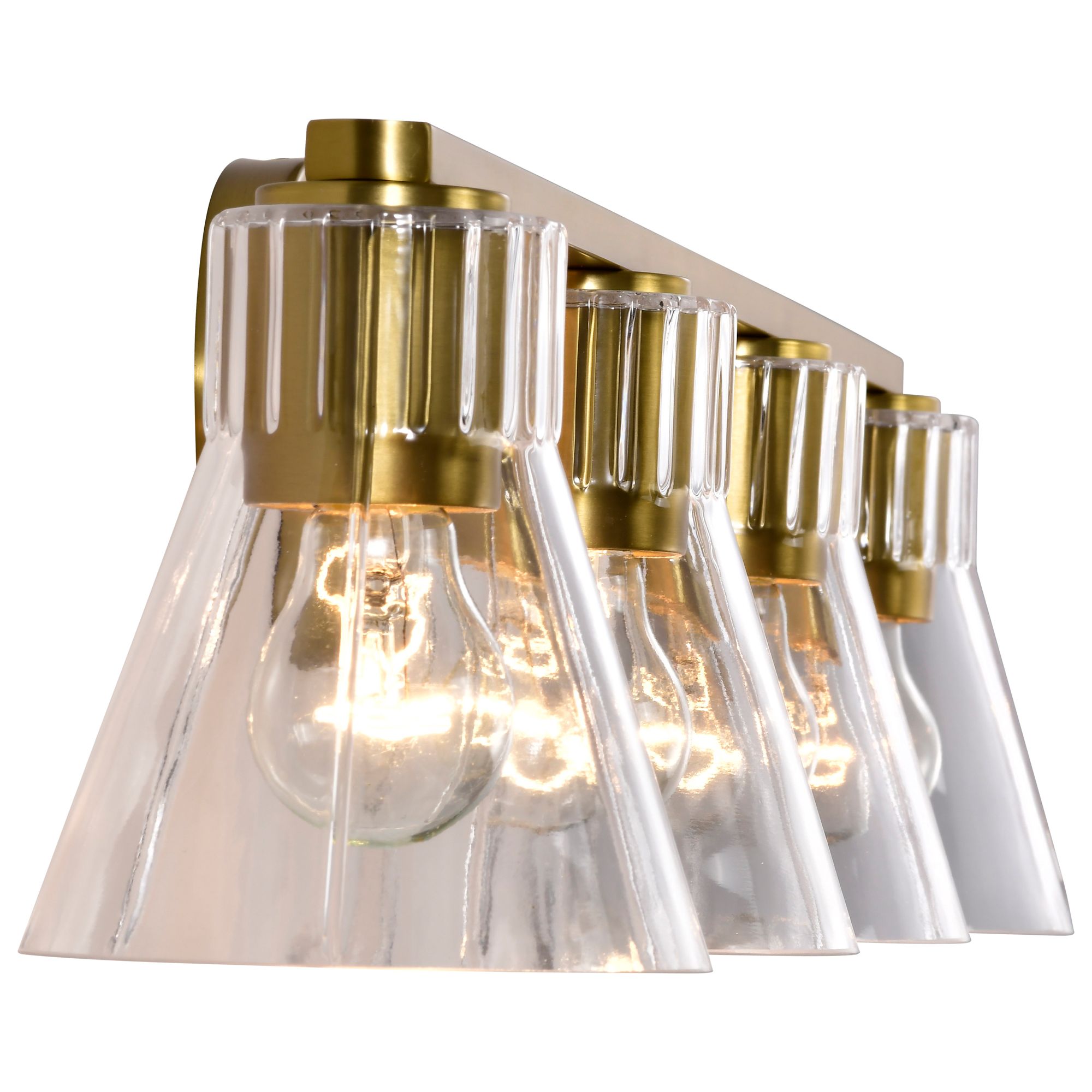 Image 5 Nuvo Gianna 33" Wide Vintage Brass 4 Light Vanity more views