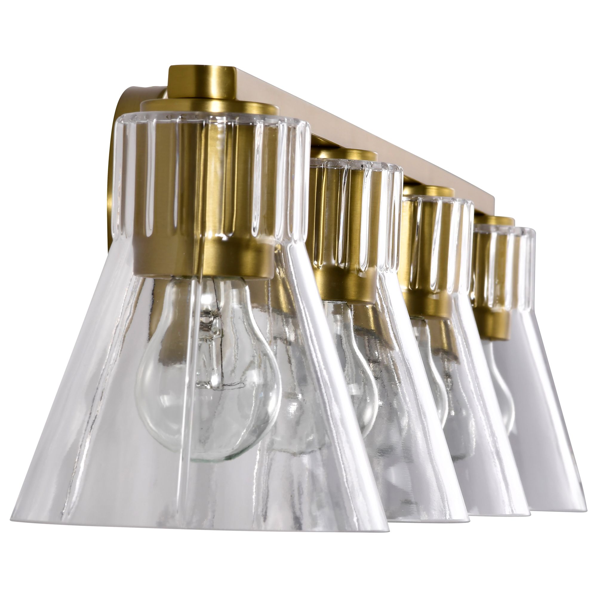 Image 6 Nuvo Gianna 33" Wide Vintage Brass 4 Light Vanity more views