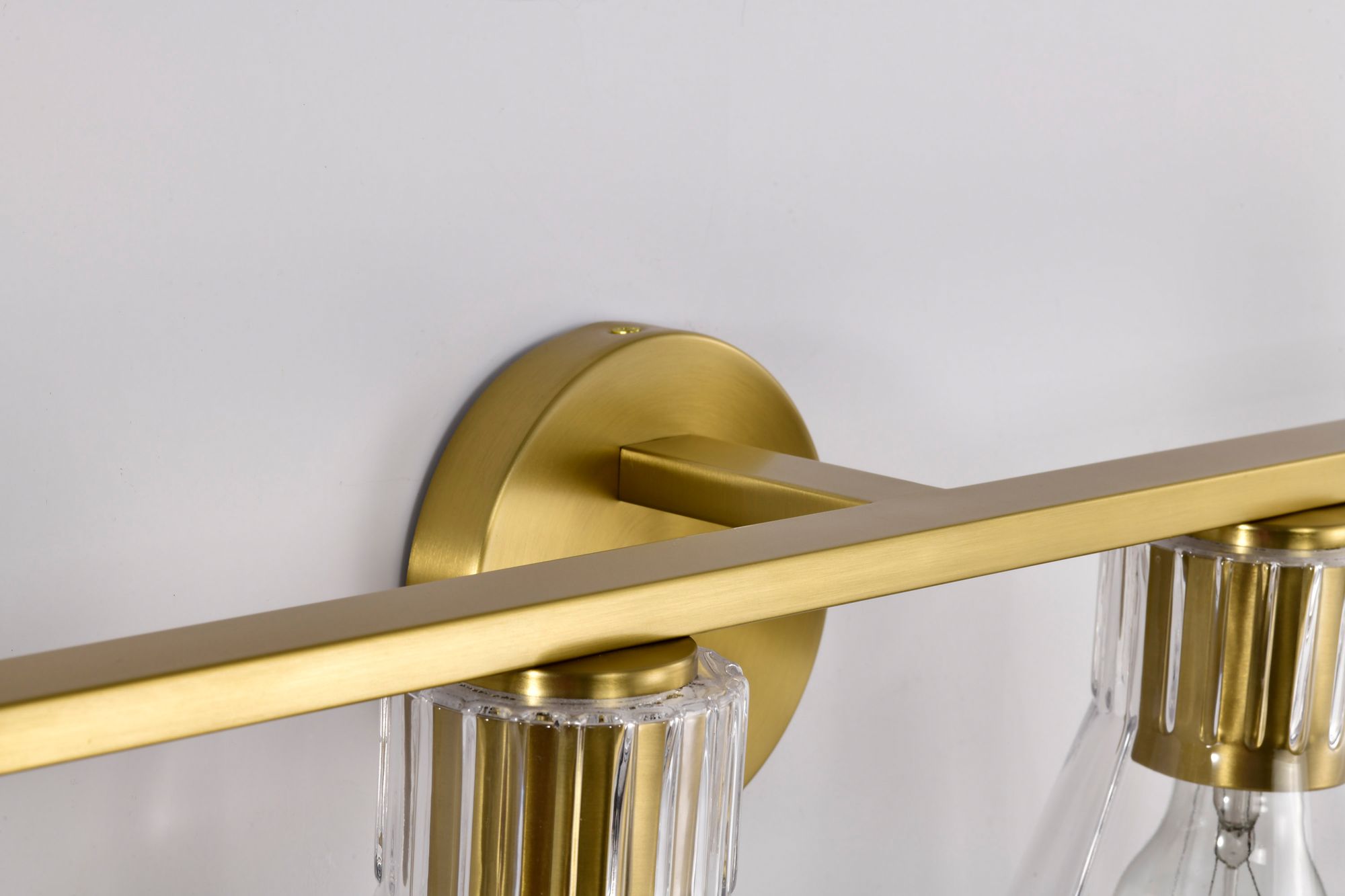 Nuvo Gianna 33" Wide Vintage Brass 4 Light Vanity