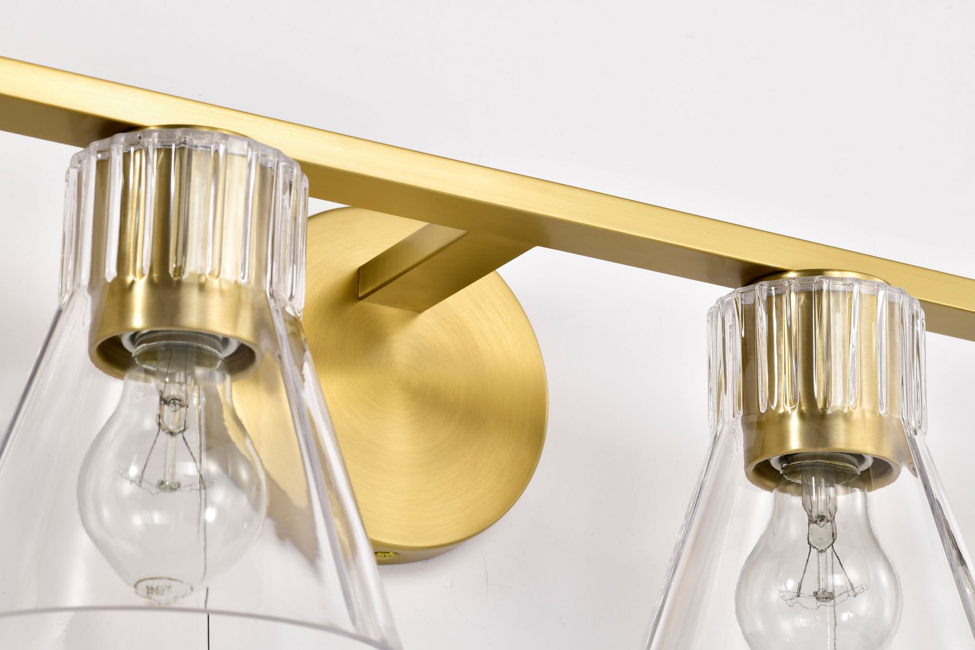 Nuvo Gianna 33" Wide Vintage Brass 4 Light Vanity