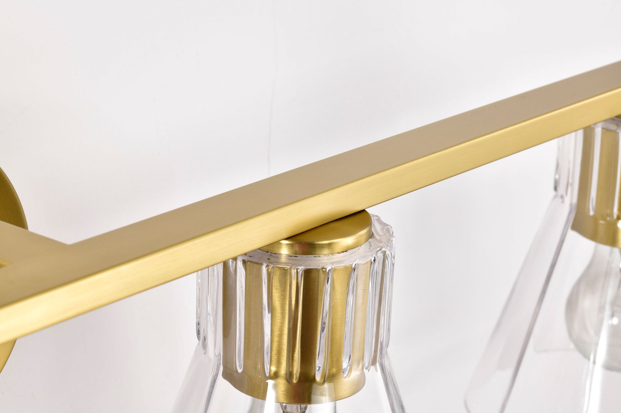Nuvo Gianna 33" Wide Vintage Brass 4 Light Vanity