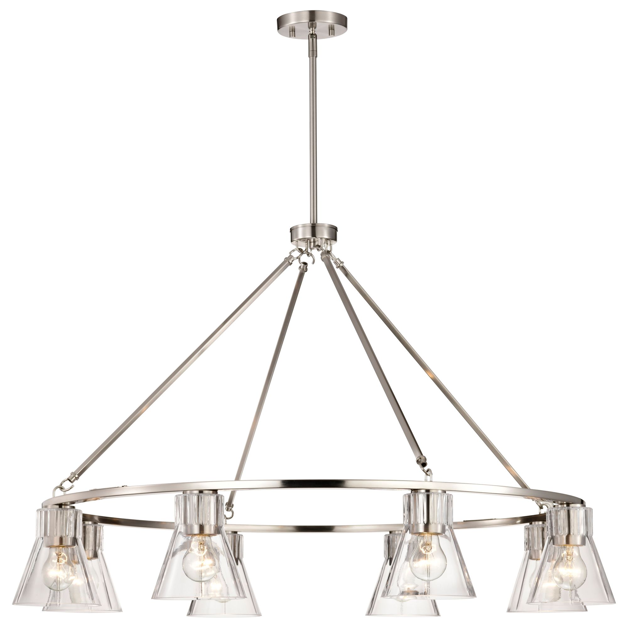 Image 4 Nuvo Gianna 40" Wide Brushed Nickel 8 Light Chandelier more views