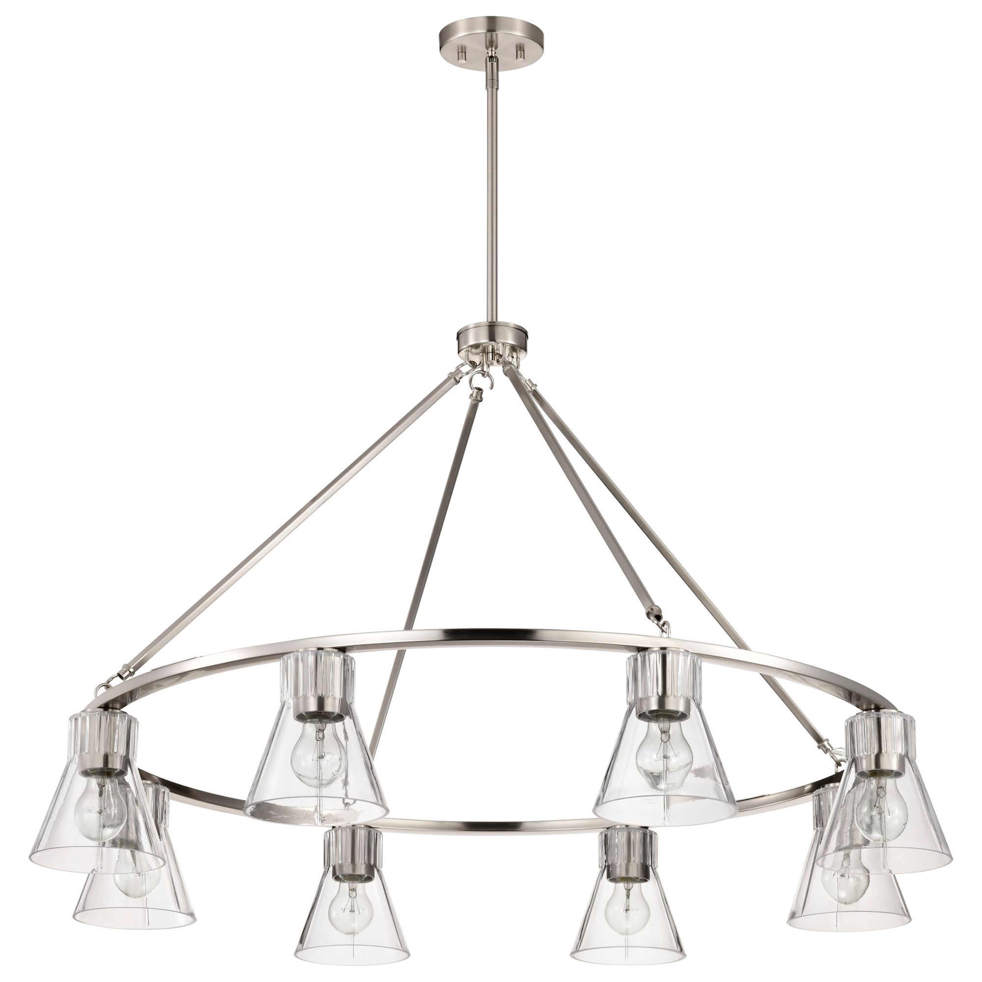 Image 5 Nuvo Gianna 40" Wide Brushed Nickel 8 Light Chandelier more views