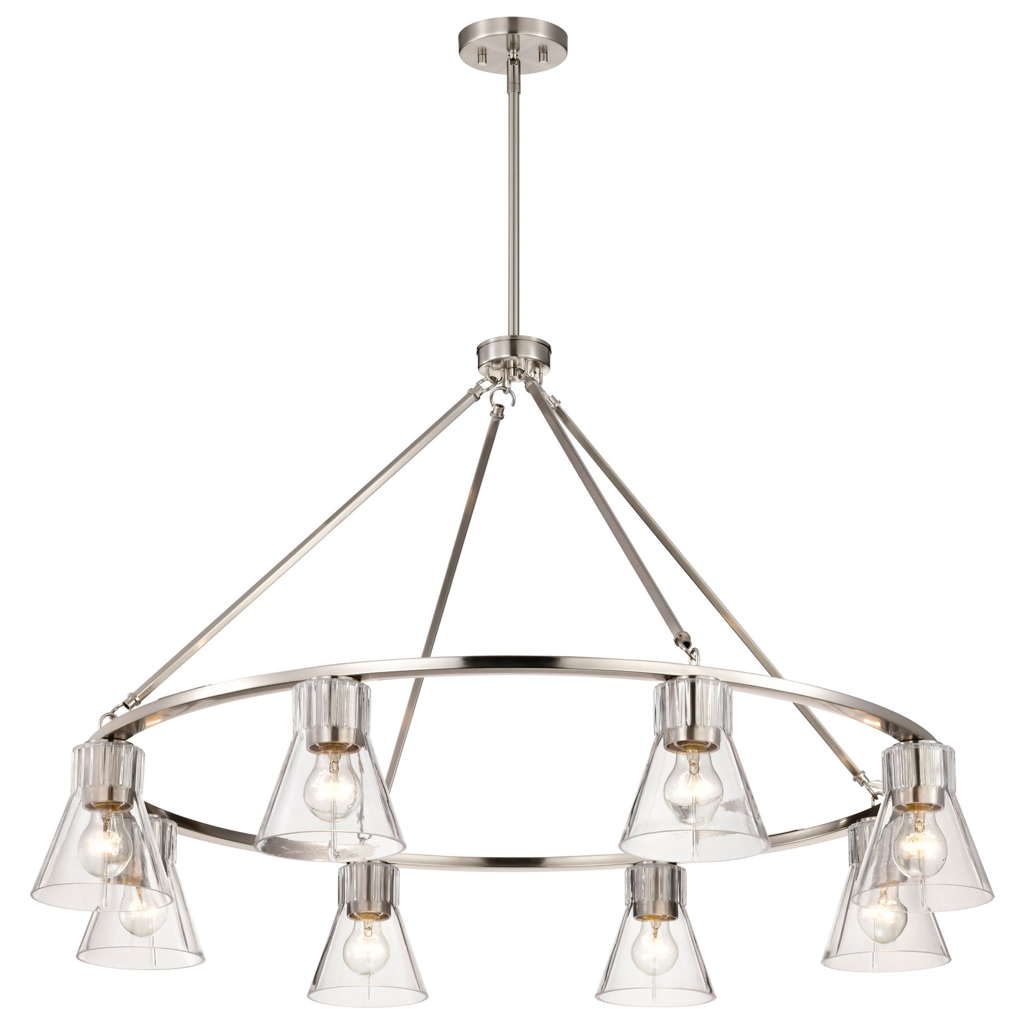 Image 6 Nuvo Gianna 40" Wide Brushed Nickel 8 Light Chandelier more views