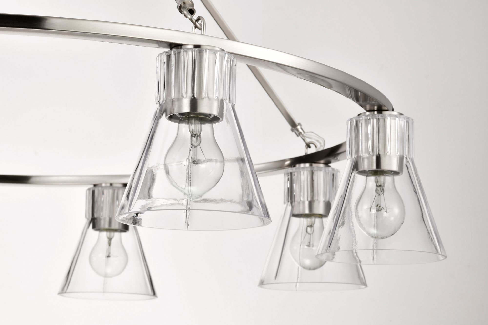 Nuvo Gianna 40" Wide Brushed Nickel 8 Light Chandelier