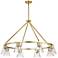 Nuvo Gianna 40" Wide Vintage Brass 8 Light Chandelier