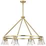 3_Nuvo Gianna 40" Wide Vintage Brass 8 Light Chandelier more views