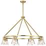 4_Nuvo Gianna 40" Wide Vintage Brass 8 Light Chandelier more views
