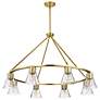 5_Nuvo Gianna 40" Wide Vintage Brass 8 Light Chandelier more views
