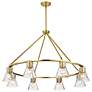 6_Nuvo Gianna 40" Wide Vintage Brass 8 Light Chandelier more views