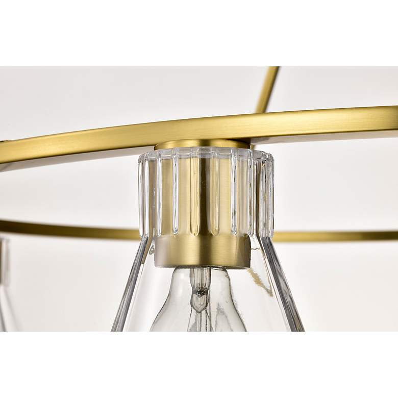 Image 7 Nuvo Gianna 40" Wide Vintage Brass 8 Light Chandelier more views