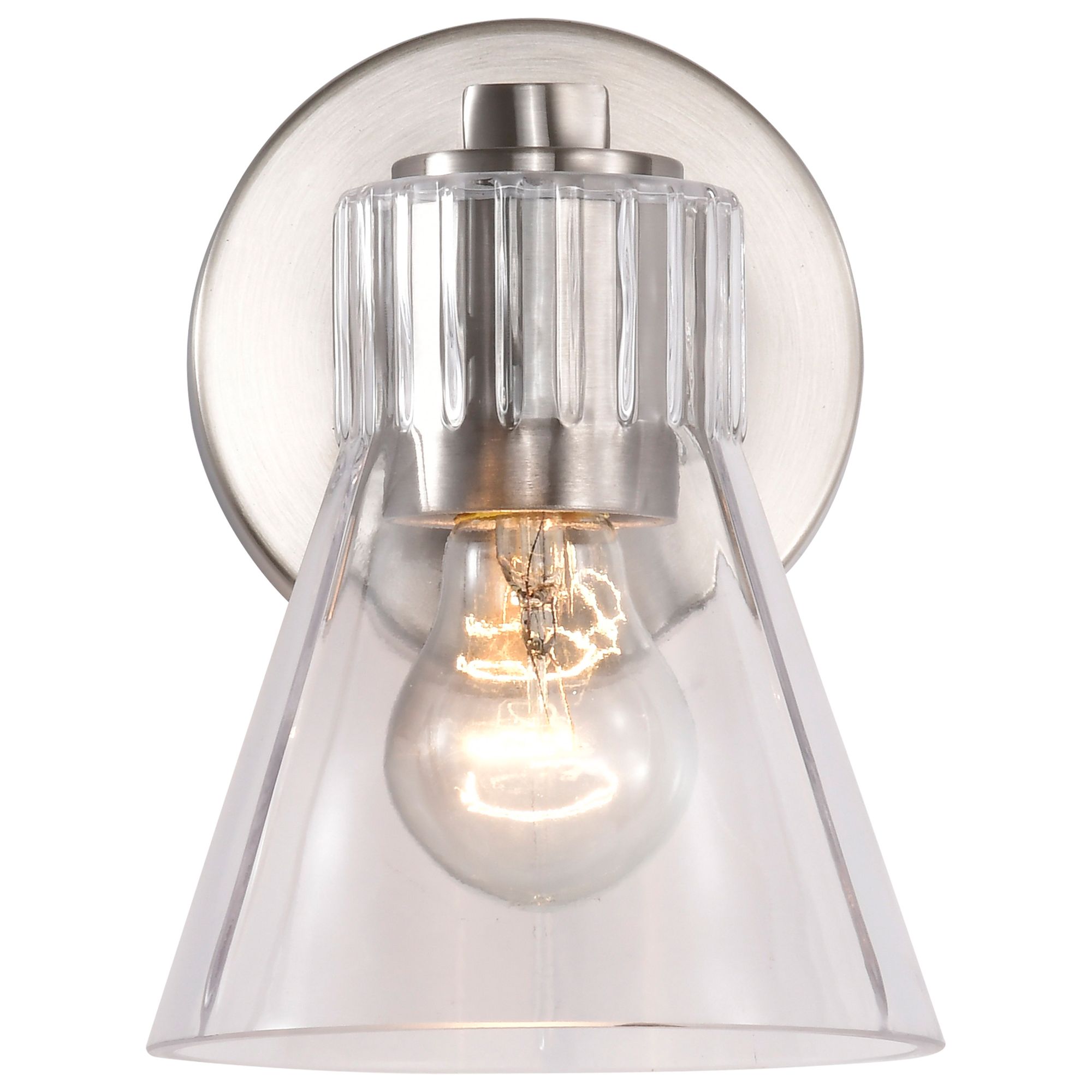 Nuvo Gianna 7 1/2" High Brushed Nickel 1 Light Vanity