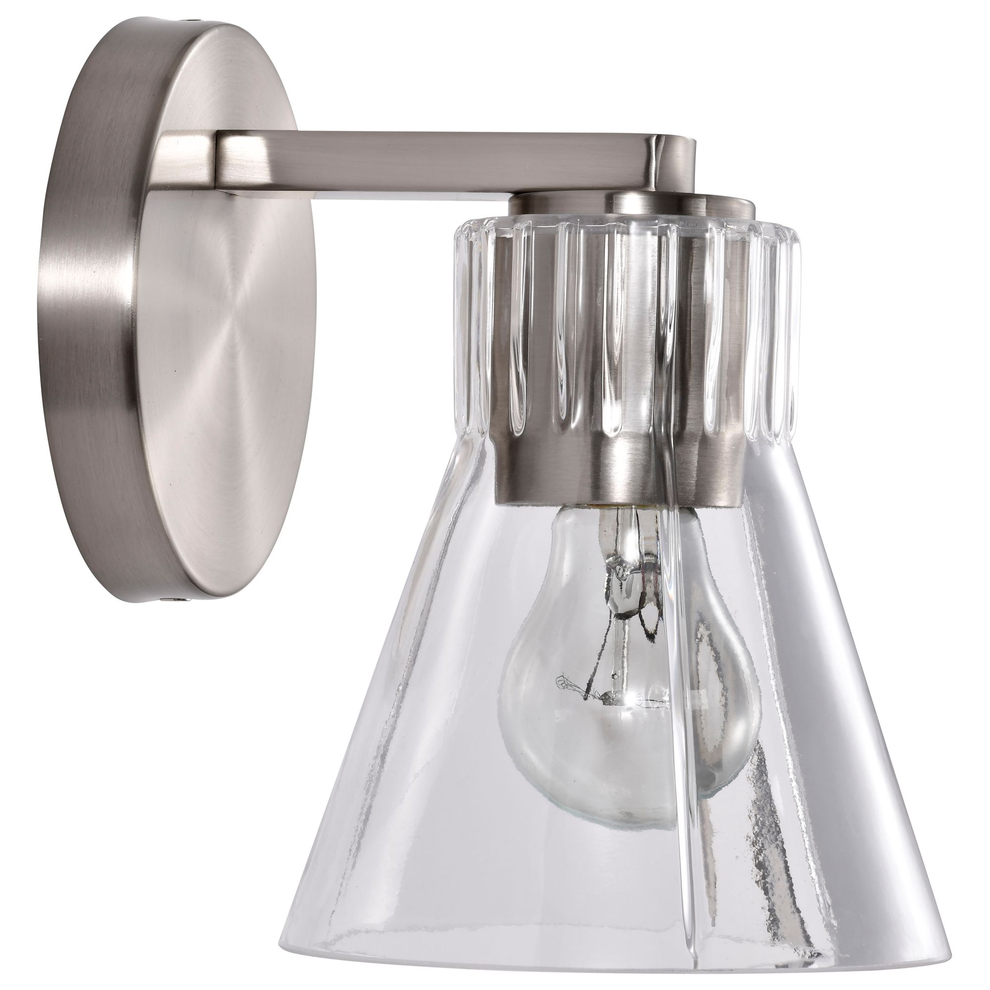 Nuvo Gianna 7 1/2" High Brushed Nickel 1 Light Vanity