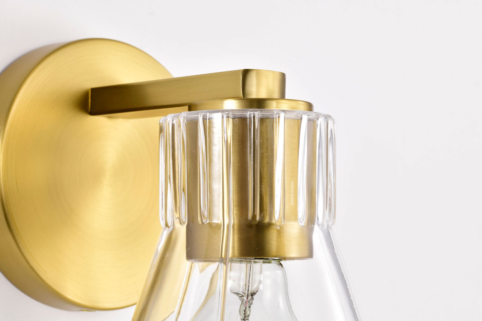 Nuvo Gianna 7 1/2" High Vintage Brass 1 Light Vanity