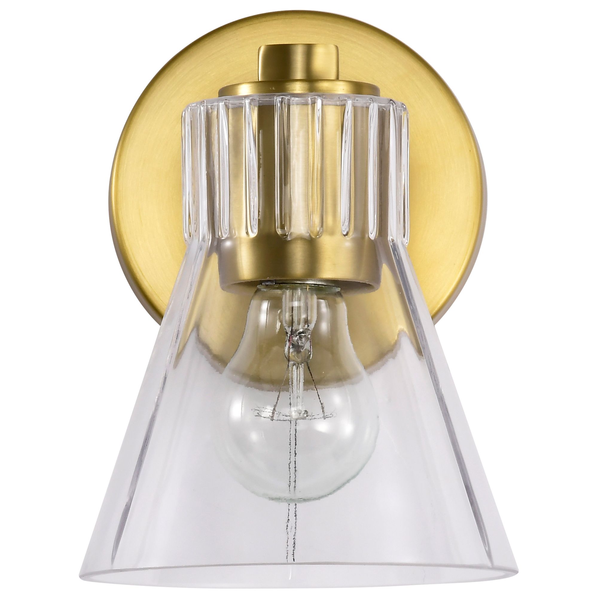 Image 5 Nuvo Gianna 7 1/2" High Vintage Brass 1 Light Vanity more views