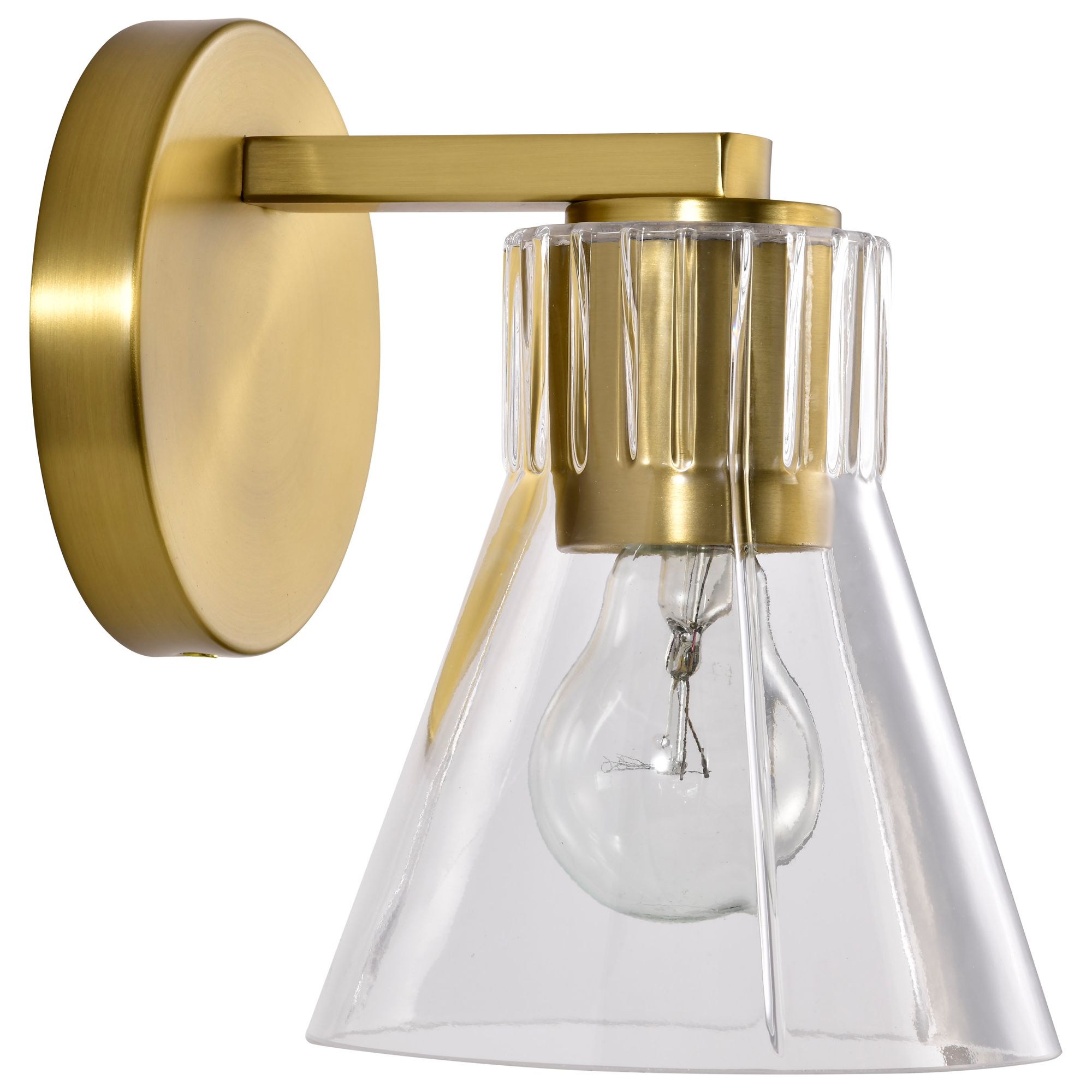 Image 7 Nuvo Gianna 7 1/2" High Vintage Brass 1 Light Vanity more views
