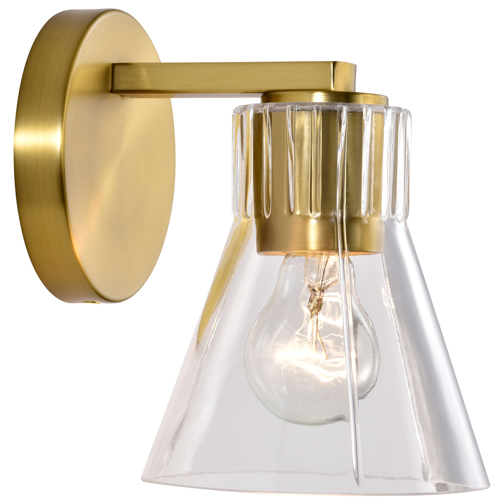 Nuvo Gianna 7 1/2" High Vintage Brass 1 Light Vanity