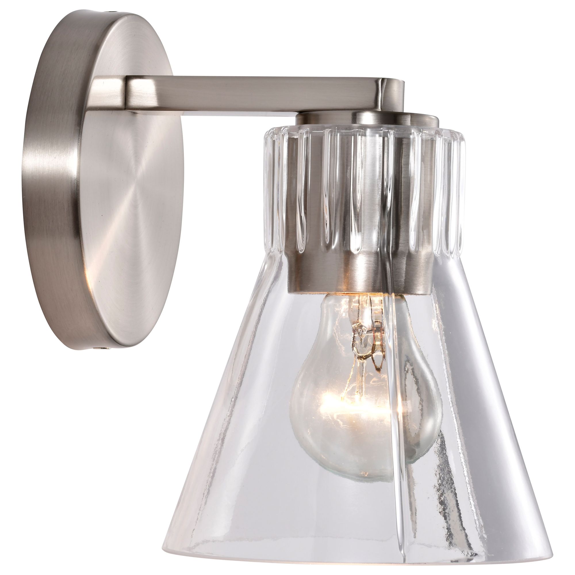 Nuvo Gianna 7 1/2" High Brushed Nickel 1 Light Vanity