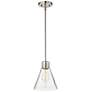 1_Nuvo Gianna 8" Wide Brushed Nickel Mini Pendant