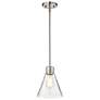 2_Nuvo Gianna 8" Wide Brushed Nickel Mini Pendant more views