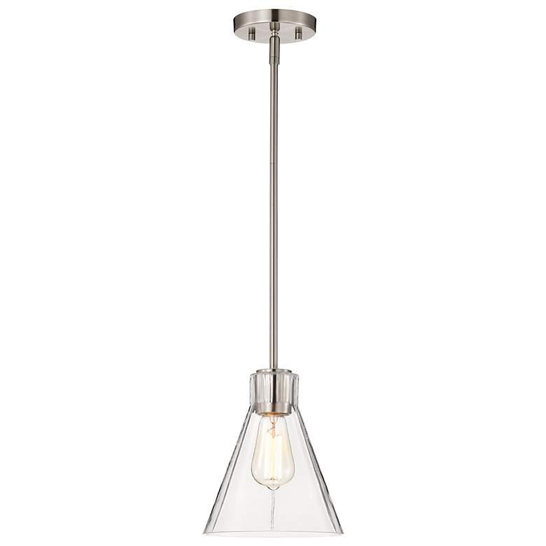 Image 4 Nuvo Gianna 8" Wide Brushed Nickel Mini Pendant more views