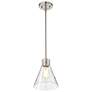 6_Nuvo Gianna 8" Wide Brushed Nickel Mini Pendant more views