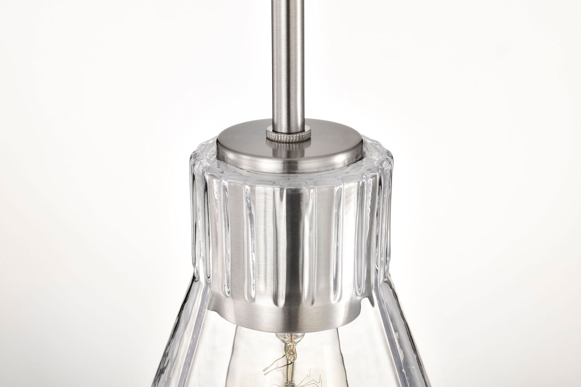 Nuvo Gianna 8" Wide Brushed Nickel Mini Pendant