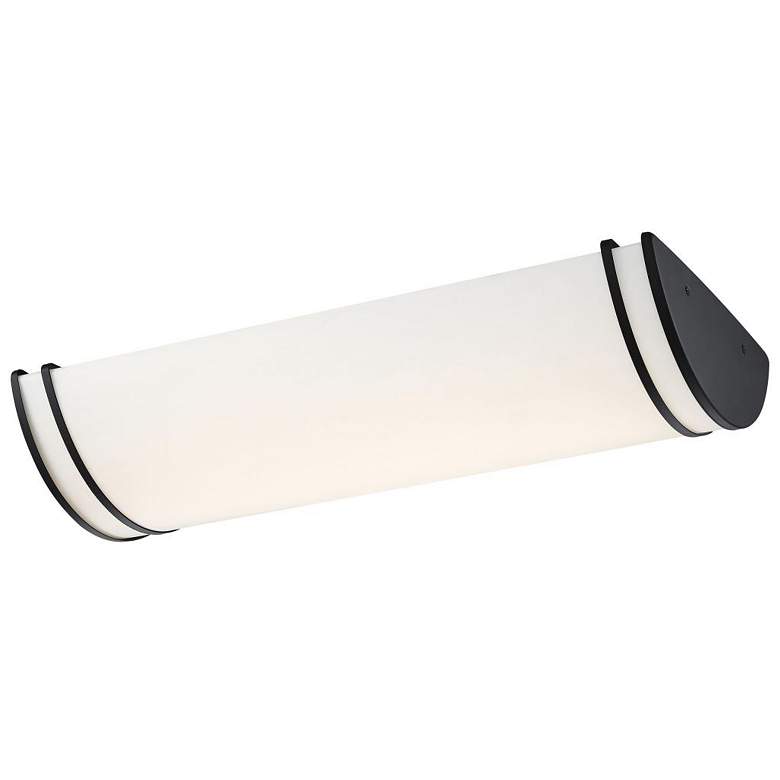 Image 1 Nuvo Glamour 25" Wide Black LED Linear Flush Mount Ceiling Light