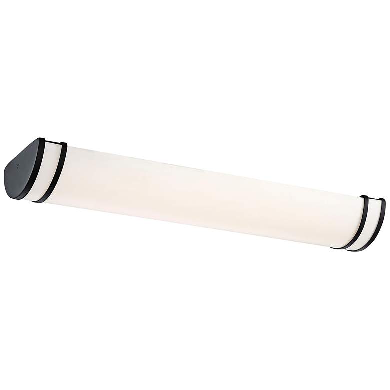 Image 1 Nuvo Glamour 50" Wide Black LED Linear Flush Mount Ceiling Light