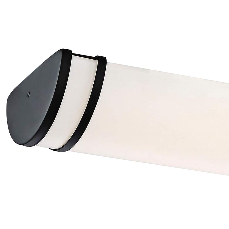 Image 2 Nuvo Glamour 50" Wide Black LED Linear Flush Mount Ceiling Light more views